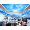 Poster géant mural grand format panoramique paysage polaire - Les pingouins