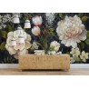 Papier peint vintage tapisserie florale - Les camélias et les tulipes