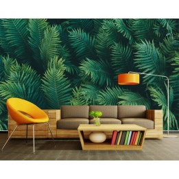 Décor panoramique vert végétal - Les feuilles de fougère