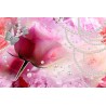 Décoration murale tapisserie romantique cérémonie de mariage - Les fleurs roses et les perles