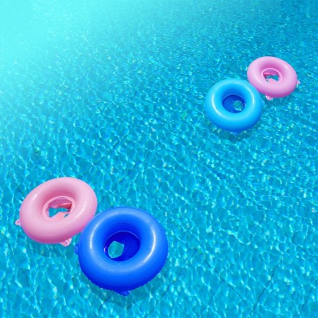 Revêtement de sol trompe l'œil 3D -  Les bouées sur la piscine