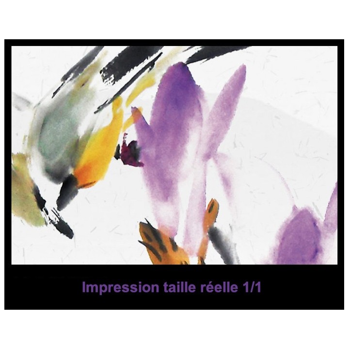 Papier peint chinois paysage zen - Les magnolias violets, les orchidée et les bambous