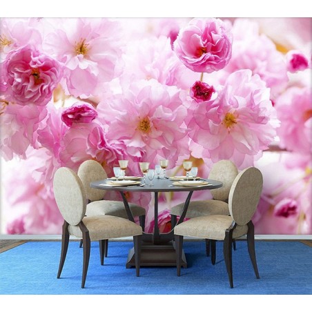 Papier peint photo romantique macrophotographie - Les fleurs de cerisier