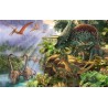 Tapisserie murale XXL chambre d'enfant spécial dinosaure - Les dinosaures dans la vallée
