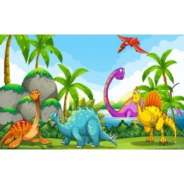Décoration murale XXL crèche garderie spéciale dinosaure - Les bébés dinos