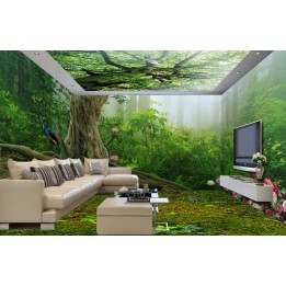 Décoration murale grand panoramique - Le faisant dans la forêt