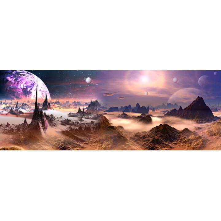 Décoration murale grand panoramique paysage univers - Dans une autre planète