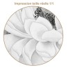 Tapisserie asiatique zen - Les lotus en noir et blanc