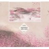 Papier peint asiatique romantique aspect ancien tapisserie florale - La forêt de pêcher dans la colline