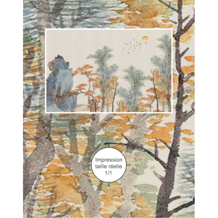 Papier peint japonais - Les arbres d'automne