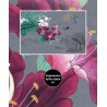 Papier peint asiatique fleurs et oiseaux - Paysage avec les fleurs de bauhinia et l'oiseau