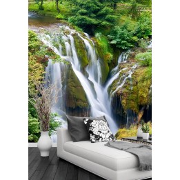Papier peint photo paysage nature format portrait (vertical)  - La chute d'eau