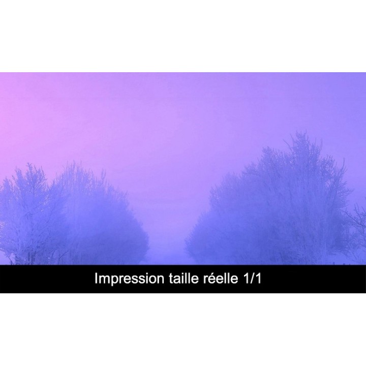 Papier peint photo paysage romantique violet - La neige au coucher de soleil