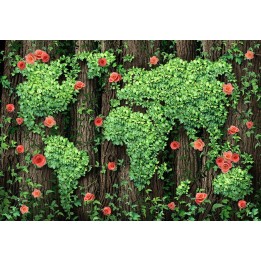 Revêtement de sol trompe l'oeil 3D  - Les plantes et les fleurs