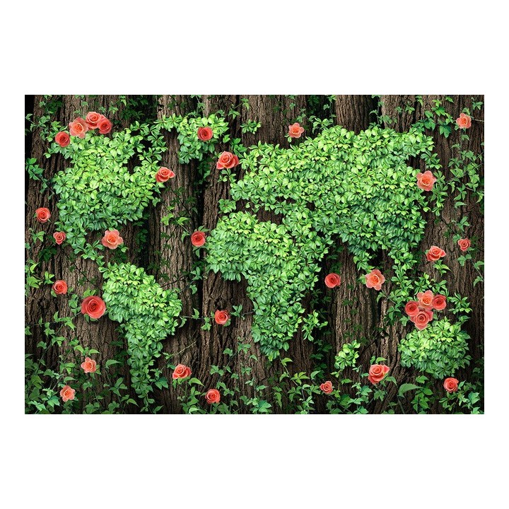 Revêtement de sol trompe l'oeil 3D  - Les plantes et les fleurs