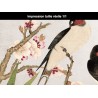 Papier peint chinois zen fleurs et oiseaux - Les fleurs de pêcher et les oiseaux