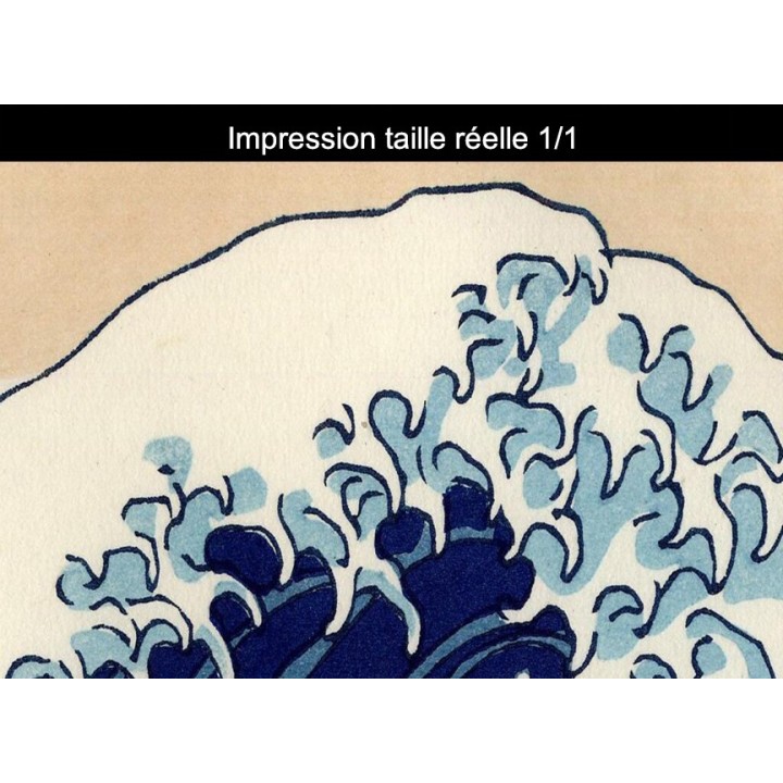 Papier peint japonais 2 volets issu d'un ukiyo-e - Les vagues