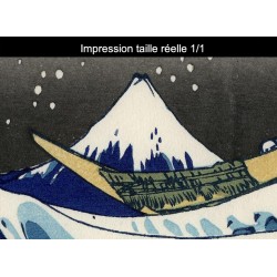 Papier peint japonais 2 volets issu d'un ukiyo-e - Les vagues