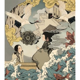 Papier peint japonais format portrait (vertical) - La conteuse
