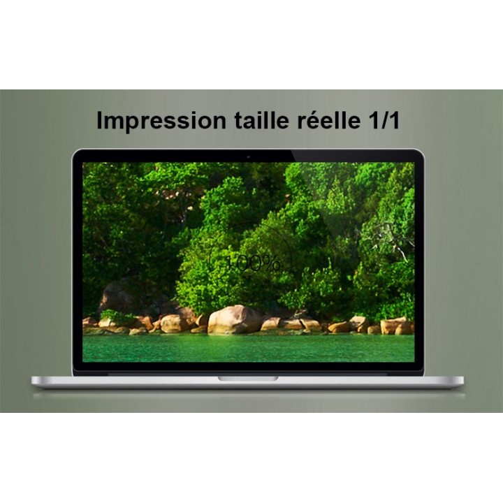 Paysage tropical trompe l'œil 3D format vertical (portrait) - Porte fenêtre vers la plage - Extension d'espace