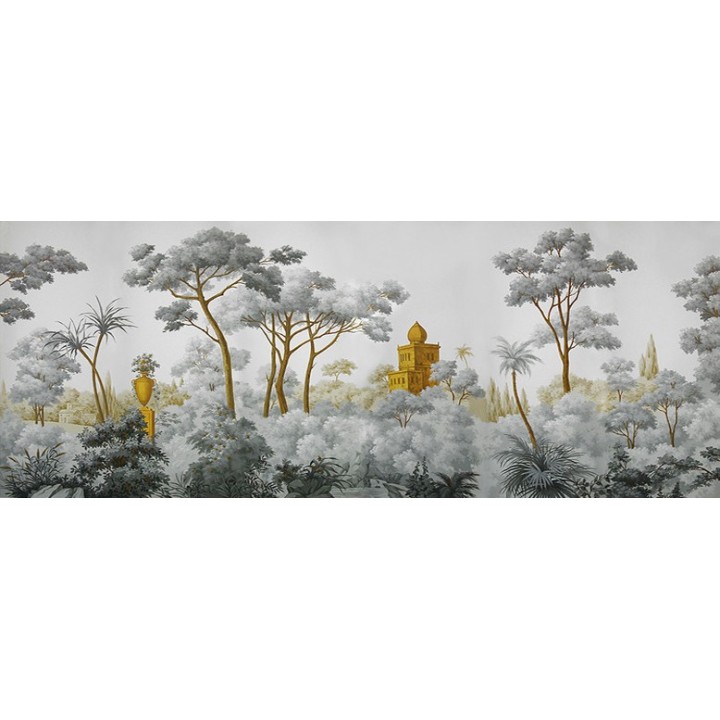 Tapisserie florale issue d'un tableau de peinture classique -