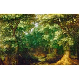 Papier peint d'artiste - La forêt profonde