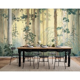 Papier peint d'artiste couleurs légères - Les plantes dans la forêt
