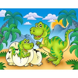 Papier peint intissé poster géant enfant dinosaure