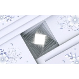 Décor plafond trompe l'oeil 3D - Petite fenêtre sur le toit