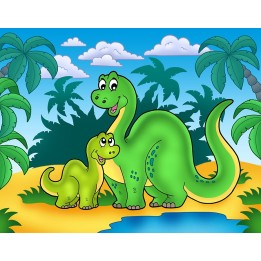 Papier peint enfant poste géant mural dinosaure