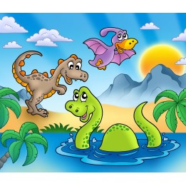 Papier peint enfant poste géant mural dinosaure 4