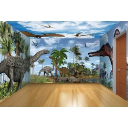 décoration murale personnalisé papier peint photo panoramique xxl dinosaure