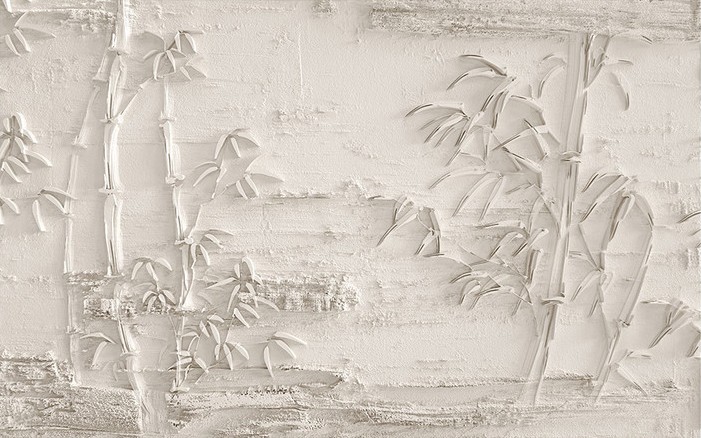 Papier Peint Beige Trompe L œil Zen Mur 3d Bambou Sculpte Atelier Wybo