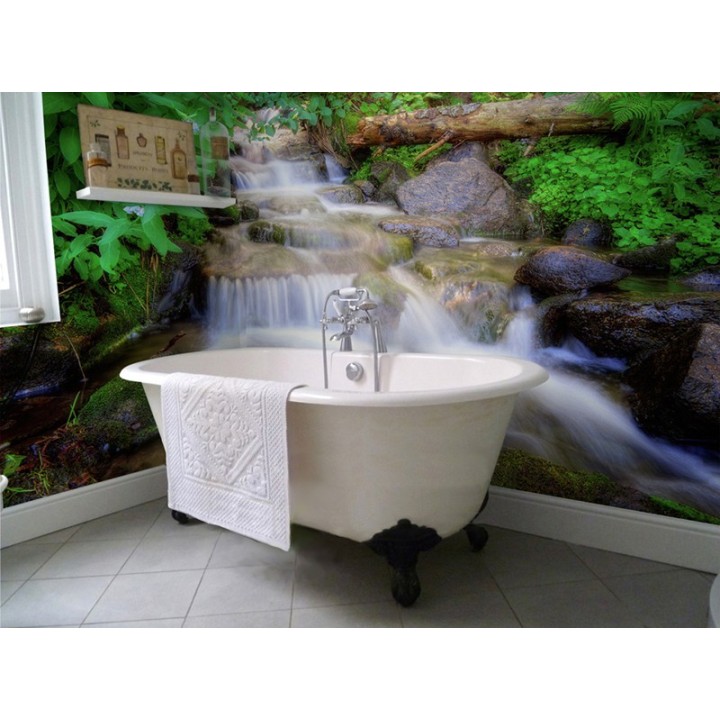 décoration murale magasin salle de bain panneau étanche imprimé - Chute d'eau
