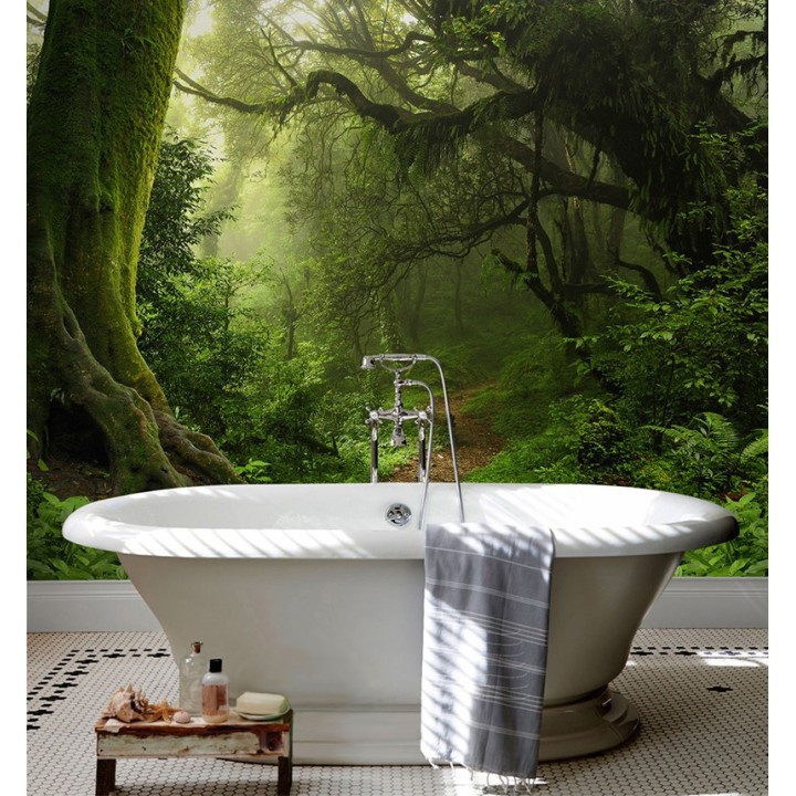 Panneau étanche décoratif imprimé salle de bain mur baignoire - Paysage de la forêt primaire
