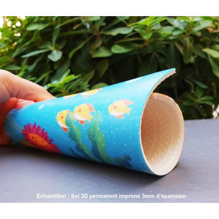 Revêtement sol PVC souple ignifugé, matière robuste et résistante. Imprimé sur mesure, qualité haute définition