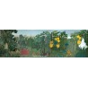 Panneau mural grand panoramique XXXL paysage de la jungle - Chasse dans la nuit et
