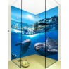 Panneau 3D étanche photo imprimée HD habillage cabine de douche - Les dauphins dans l'océan