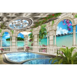 Panneau panorama paysage trompe l'œil 3D photoréaliste -