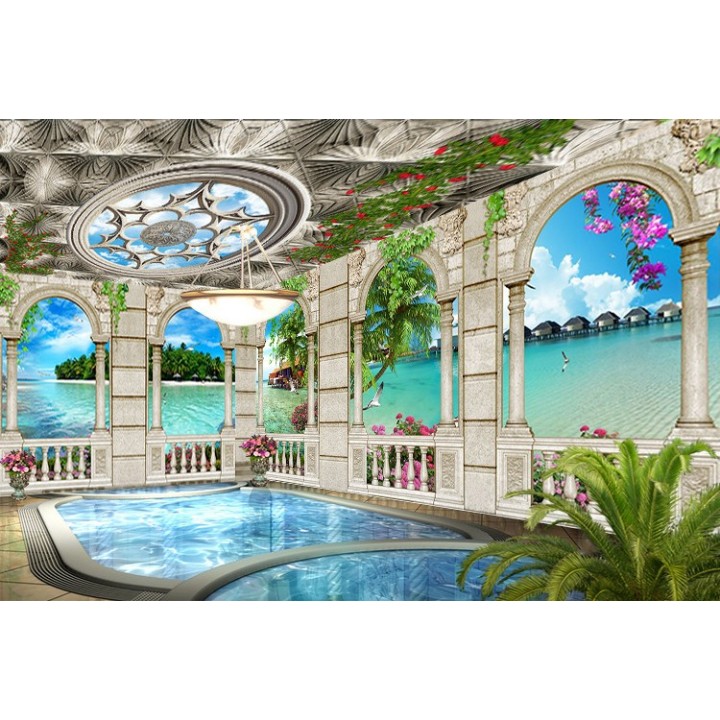 Panneau panorama paysage trompe l'œil 3D photoréaliste -