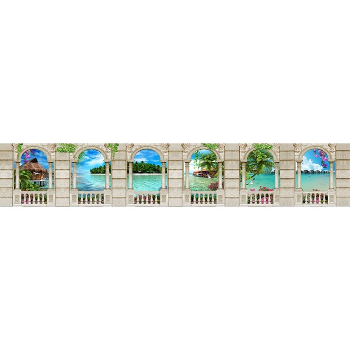Panneau panorama paysage trompe l'œil 3D photoréaliste -