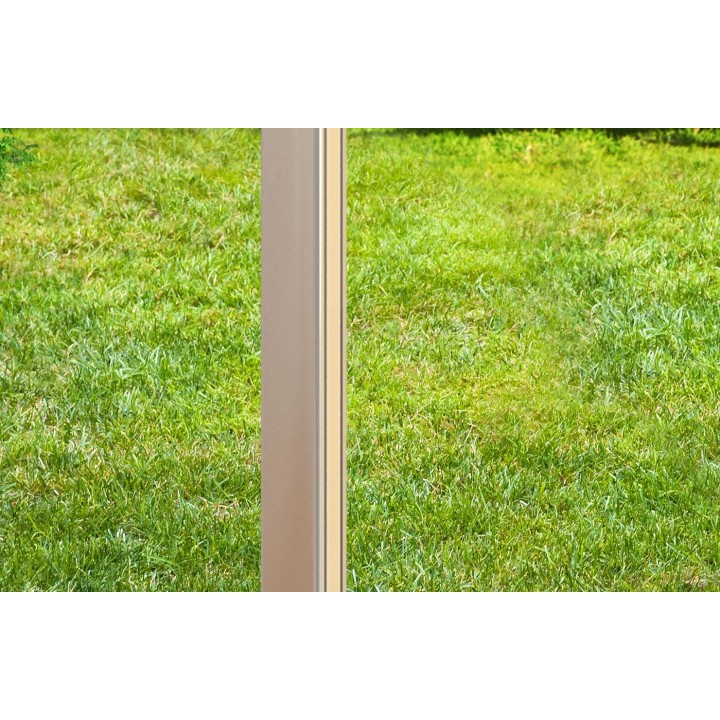 Paysage trompe l'œil 3D - Baie vitrée panoramique, jardin ensoleillé