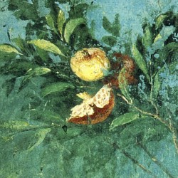 Papier peint d'artiste tapisserie vintage format portrait (vertical) - L'arbre fruitier
