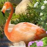 Paysage romantique trompe l'œil 3D - Les flamant roses dans le jardin