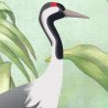 Papier peint tropical - Les oiseaux et les animaux sous le buisson