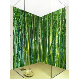Revêtement mural étanche douche salle de bain - Forêt de bambou
