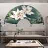 Tapis mural en forme d'éventail - Les lotus