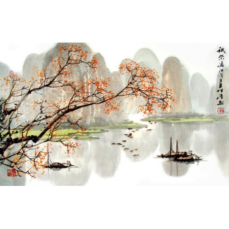 Papier peint asiatique - Paysage d'automne