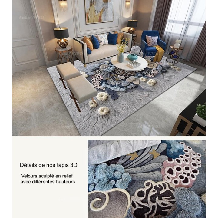 Tapis 3D paysage fond marin les coraux