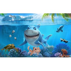 Salle de bains rigolo - Le gentil requin et ses copins